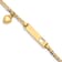 14k Yellow Gold Cut-out Heart with Dangling Heart Children's Mariner
Link ID Bracelet