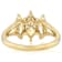 Diamond Simulant Marquise Three-Stone Ring In 18K Gold Over Sterling
Silver 2.56ctw