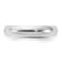 Rhodium Over Sterling Silver 4mm Half-Round Band