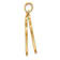 14k Yellow Gold Textured Fancy Cross Pendant