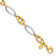 14K Two-tone Gold Polished Fancy Link Bracelet