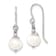 Rhodium Over Sterling Silver 7-8mm White Freshwater Cultured Pearl
Earring/Necklace Set
