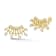 Rachel Zoe CZ Fan Stud Earrings in 14K Gold Over Sterling Silver