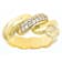 CZ San Marco Band Ring In 18K Gold Over Sterling Silver 0.24ctw