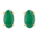 5x3mm Oval Emerald 14k Yellow Gold Stud Earrings