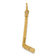 14k Yellow Gold Satin and Diamond-Cut Hockey Stick Pendant