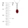 0.59ctw Ruby and Diamond Pendant in 14k White Gold