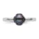 Rhodium Over Sterling Silver Stackable Expressions Black Freshwater
Cultured Pearl Ring