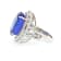 14.80 Ctw Tanzanite and 0.71 Ctw White Diamond Ring in 18K WG