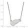 Rhodium Over Sterling Silver NHL LogoArt Detroit Red Wings Pendant Necklace