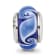 Sterling Silver Blue Hand-blown Glass Bead