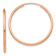 14k Rose Gold 1" Polished Endless Tube Hoop Earrings