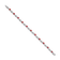 Rhodium Over 14k White Gold Diamond and Ruby Bracelet