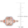 Morganite and Diamond 14K Rose Gold Ring 1.75ctw