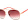 Kate Spade AVERIE Rose Gold Aviator Frame / Burgundy Lenses Sunglasses