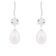 White Cultured Freshwater Pearl and Cubic Zirconia Rhodium Over Sterling
Silver 8-9mm Drop Earrings