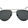 Gucci Silver Tone Aviator Frame / Gray Lenses Sunglasses