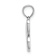 Rhodium Over 14k White Gold Polished Script Letter C Initial Pendant