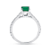 Emerald and Diamond 14k White Gold Engagement Ring 1.26ctw