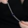 Sapphire Color CZ Station Bracelet In Sterling Silver