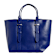 Alexander McQueen Large Leather Legend Tote Bag with Bonus Pouch in Blue