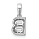 14K White Gold Diamond Letter B Initial with Bail Pendant