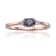 Blue Lab Created Alexandrite and White Sapphire 14K Rose Gold Over
Sterling Silver Dainty Ring
