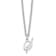 Rhodium Over Sterling Silver Letter S  Initial Necklace
