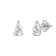 White Cubic Zirconia 14k White Gold Studs With Velvet Gift Box 0.50ctw