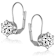CZ Drop Earrings In Sterling Silver