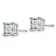 Rhodium Over 14K White Gold 2ct. 5.5mm Princess G H I True Light
Moissanite Earrings