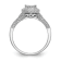 Rhodium Over 14K White Gold Diamond Cluster Engagement Ring 0.78ctw