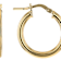 Set Of 3 Tube Hoop Earrings In 18K Gold Over Bronze
