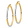 14k Yellow Gold and Rhodium Over 14k Yellow Gold Diamond-Cut 1 3/4"
Hoop Earrings