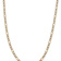 14k Yellow Gold and Rhodium Over 14k Yellow Gold 5.25mm Pave Figaro 26
Inch Chain