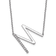 Rhodium Over 14k White Gold Sideways Diamond Initial M Pendant Cable
Link 18 Inch Necklace