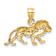 14k Yellow Gold Diamond-Cut and Textured Lion Pendant
