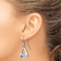 Rhodium Over 14k White Gold Teardrop Dangle Earrings