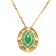 4.11 Ctw Emerald and 0.20 Ctw White Diamond Pendant in 14K YG