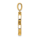 14K Yellow Gold Diamond Letter S Initial Pendant