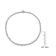 CZ Tennis Necklace In Sterling Silver 16 Inch