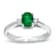0.45cttw Emerald and Diamond Ring in 14k White Gold