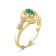 Green Emerald 14K Gold Over Sterling Silver Ring 0.33ctw