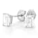 Lab-Grown Diamond Emerald-Cut Stud Earrings In 14K White Gold 1.00ctw