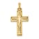 14K Yellow Gold Brushed and Polished Latin Cross Pendant