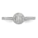 Rhodium Over 14K White Gold Lab Grown Diamond Cluster Engagement Ring 0.185ctw