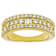 Lab-Grown Diamond Band Ring In 14K Gold Over Sterling Silver 1.00ctw