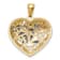 14k Tri-color Gold Textured Butterfly Heart Pendant
