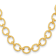 18K Yellow Gold 14mm Hammered Oval Link 18-inch Necklace