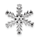 Rhodium Over 14k White Gold Diamond Snowflake chain slide